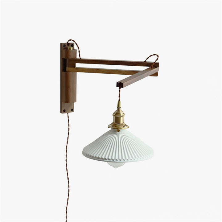 Valnöt Teleskopisk Vägglampa
