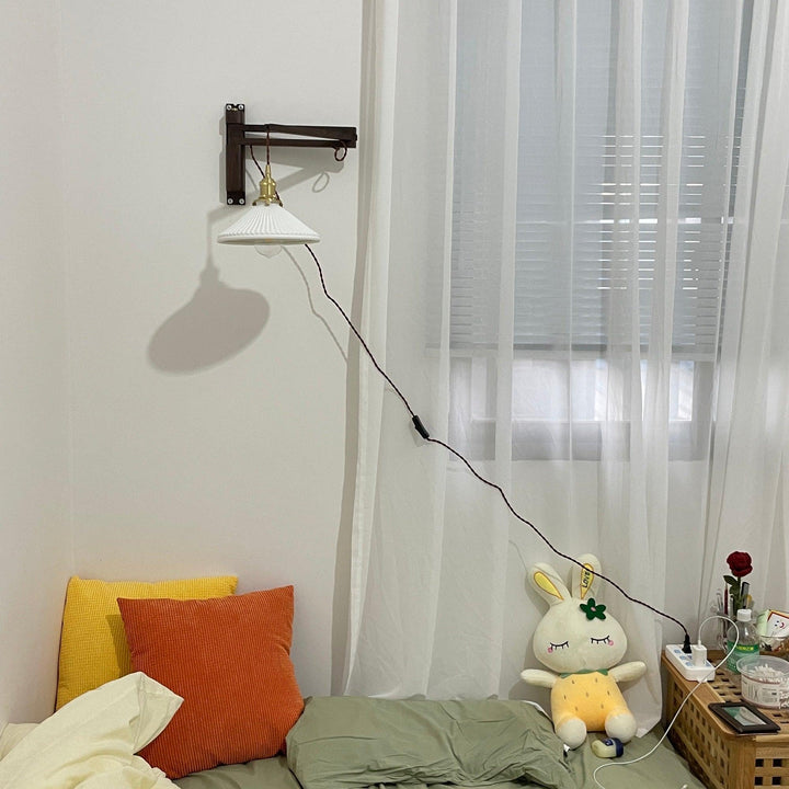 Valnöt Teleskopisk Vägglampa