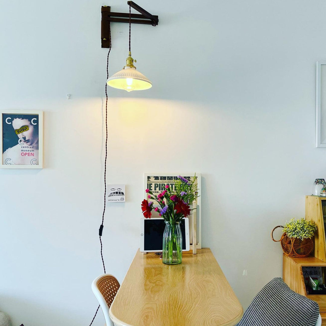 Valnöt Teleskopisk Vägglampa