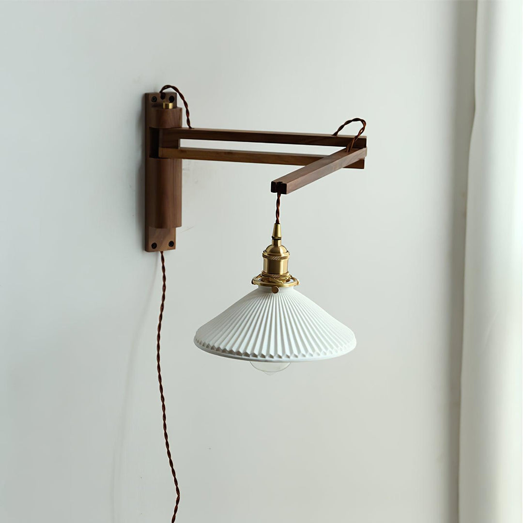 Valnöt Teleskopisk Vägglampa
