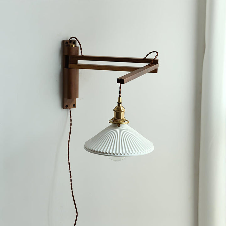 Valnöt Teleskopisk Vägglampa