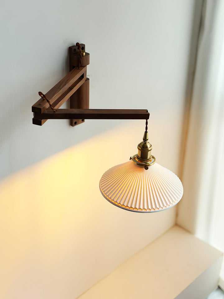 Valnöt Teleskopisk Vägglampa