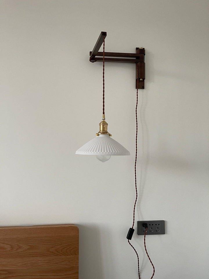 Valnöt Teleskopisk Vägglampa