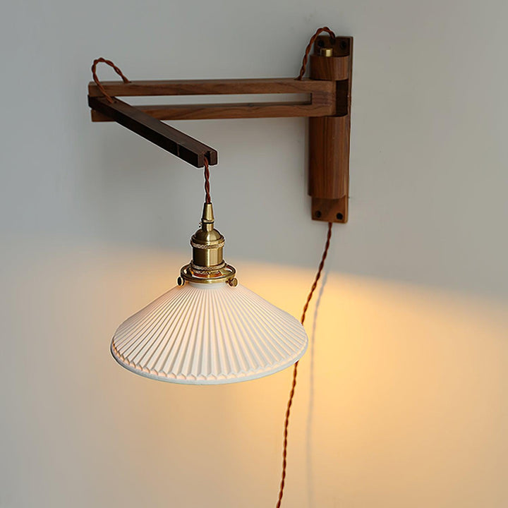Valnöt Teleskopisk Vägglampa