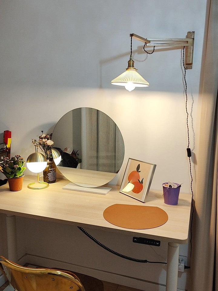 Valnöt Teleskopisk Vägglampa