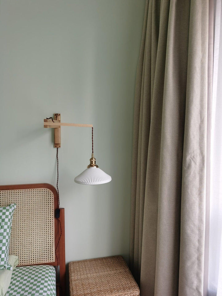 Valnöt Teleskopisk Vägglampa