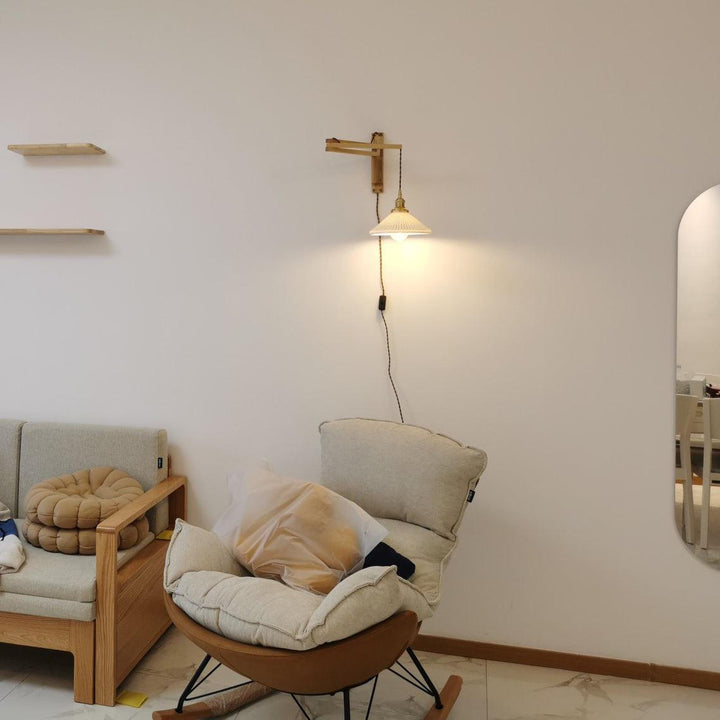 Valnöt Teleskopisk Vägglampa