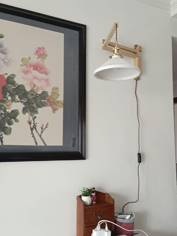Valnöt Teleskopisk Vägglampa