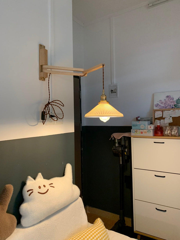 Valnöt Teleskopisk Vägglampa