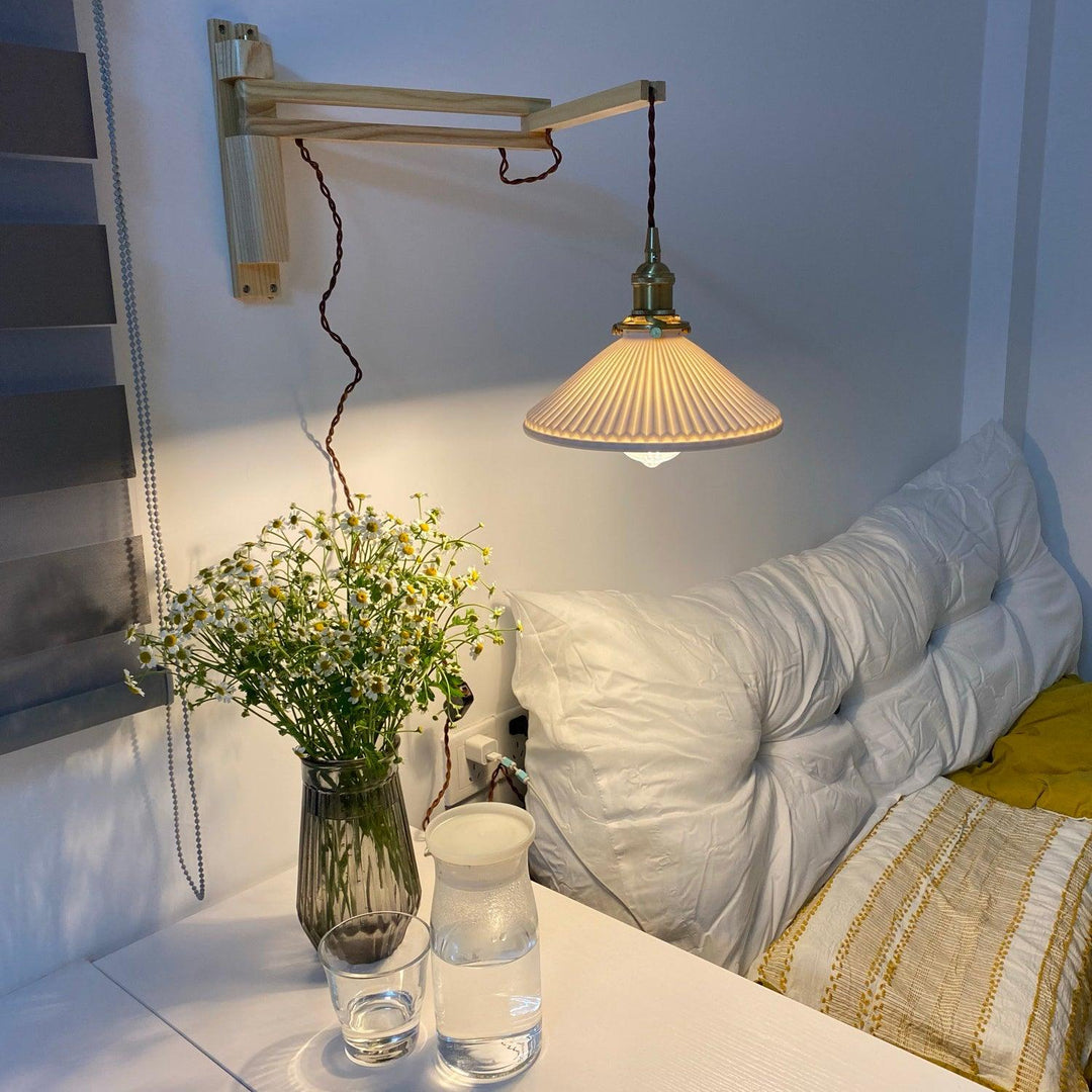 Valnöt Teleskopisk Vägglampa