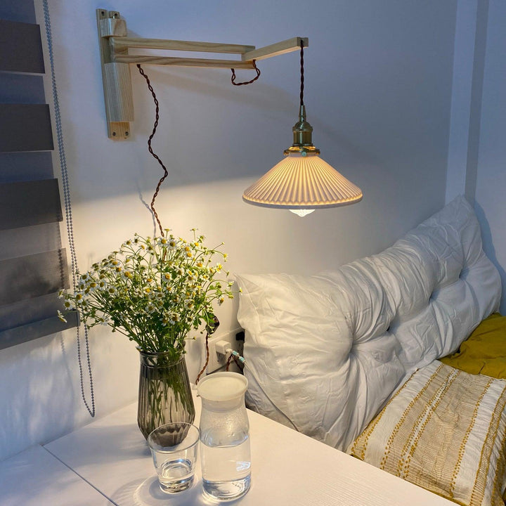 Valnöt Teleskopisk Vägglampa
