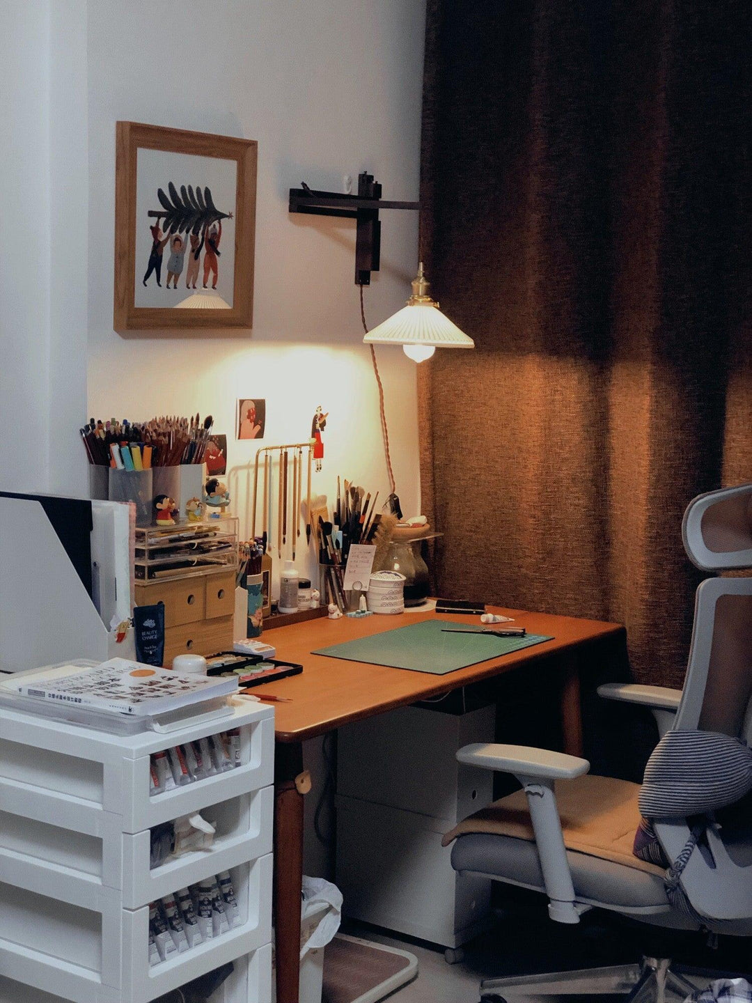 Valnöt Teleskopisk Vägglampa