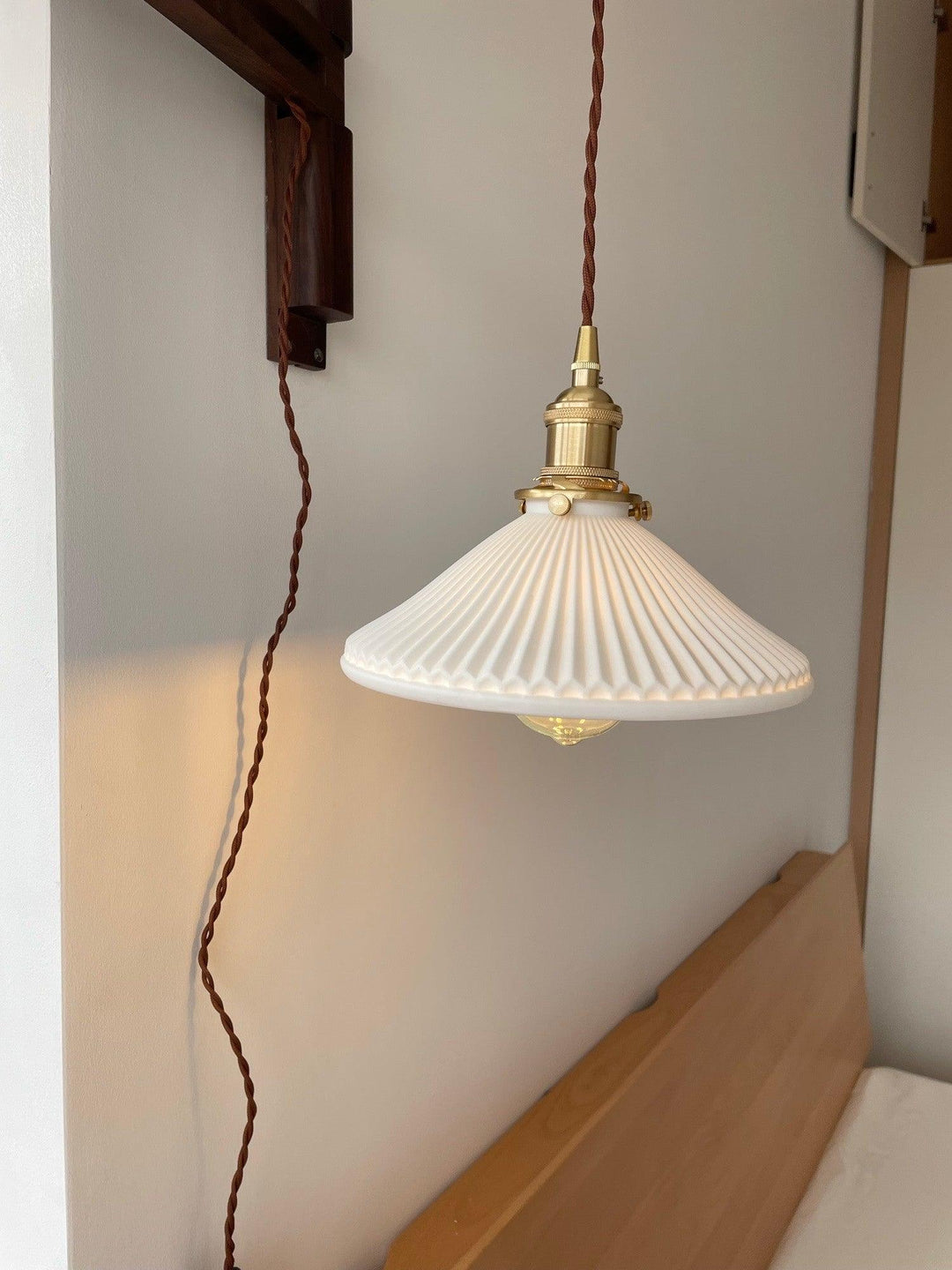 Valnöt Teleskopisk Vägglampa