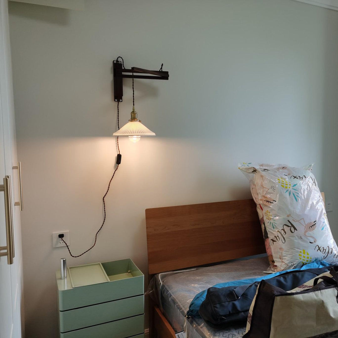 Valnöt Teleskopisk Vägglampa