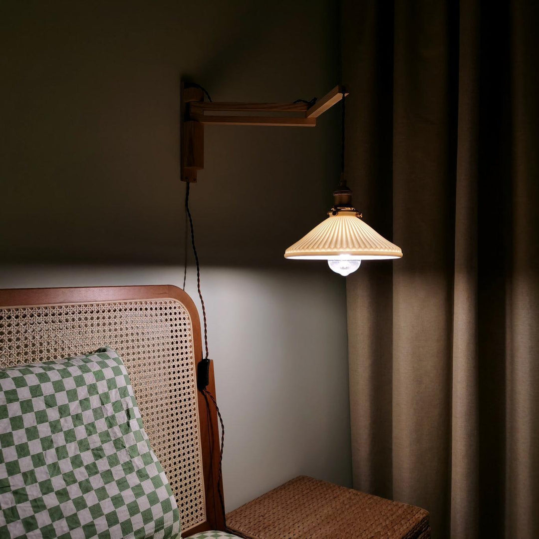 Valnöt Teleskopisk Vägglampa
