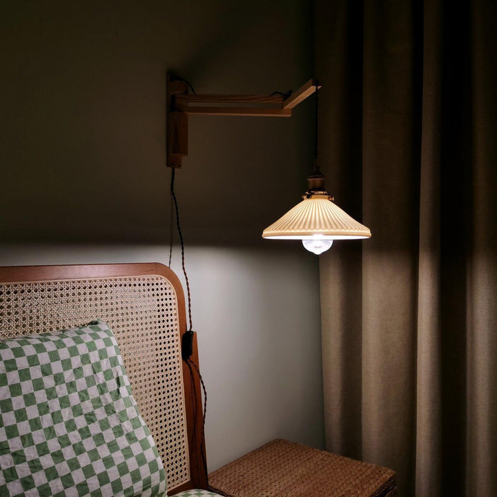 Valnöt Teleskopisk Vägglampa