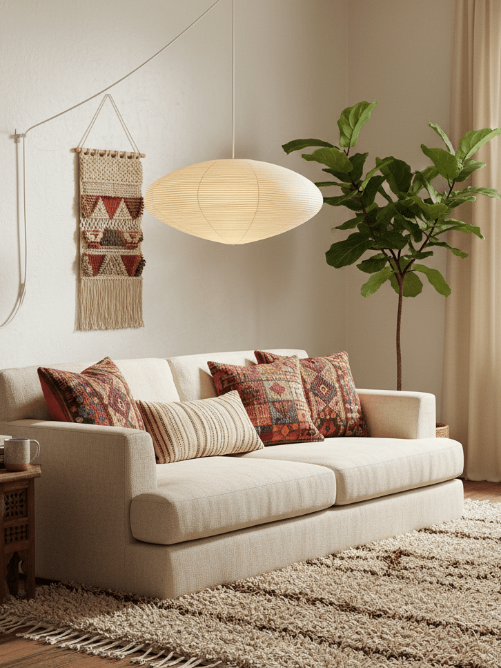 Washi Papper 15A Swag Lampa