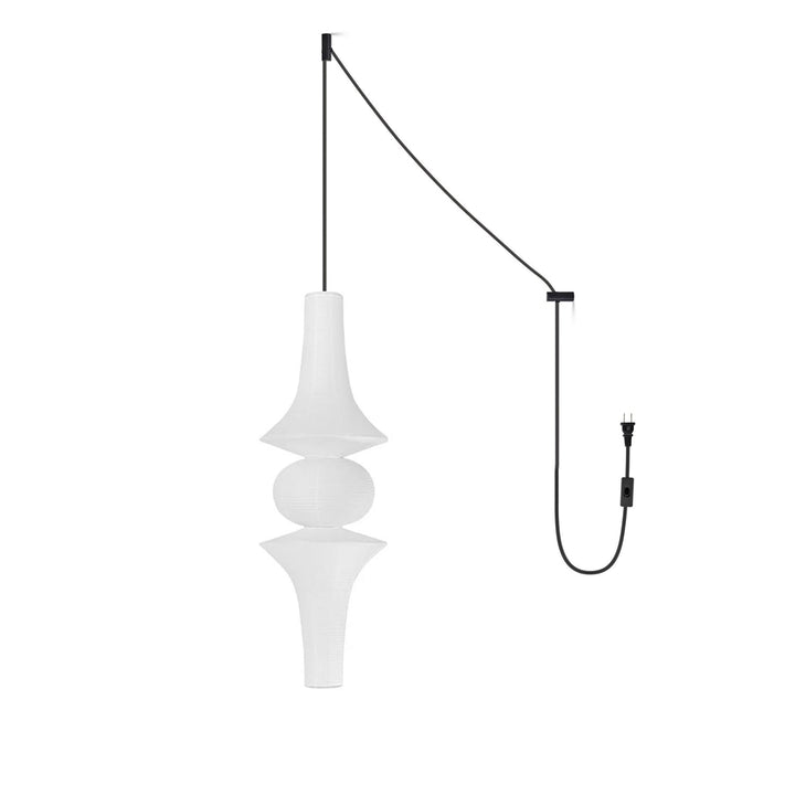 Washi Paper E Pendant Swag Light