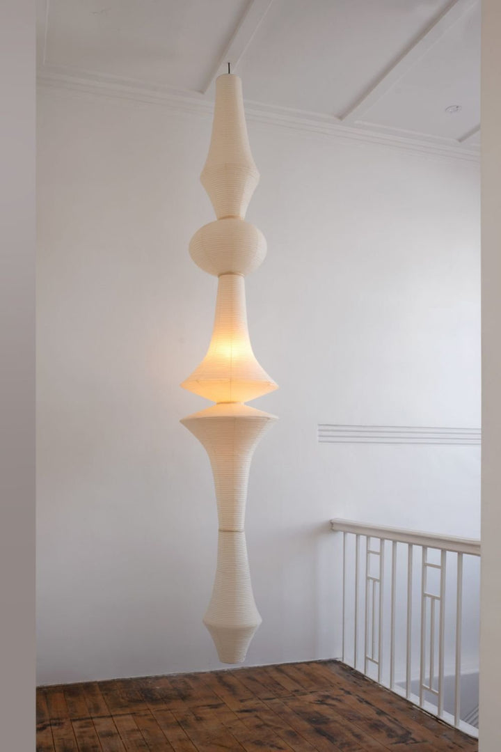Washi Paper E Pendant Swag Light