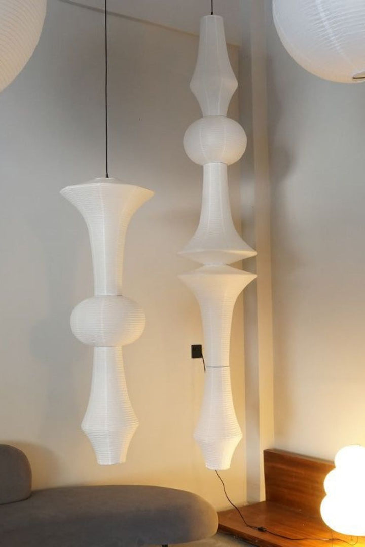 Washi Paper E Pendant Swag Light
