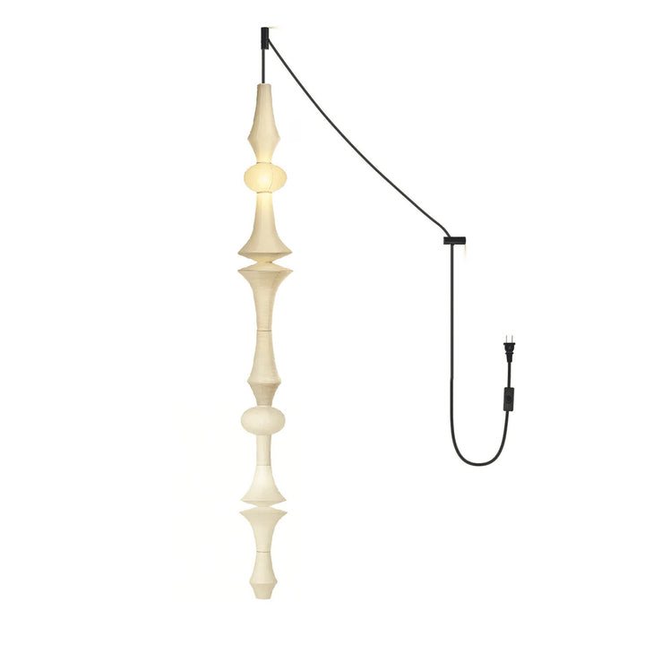 Washi Paper E Pendant Swag Light