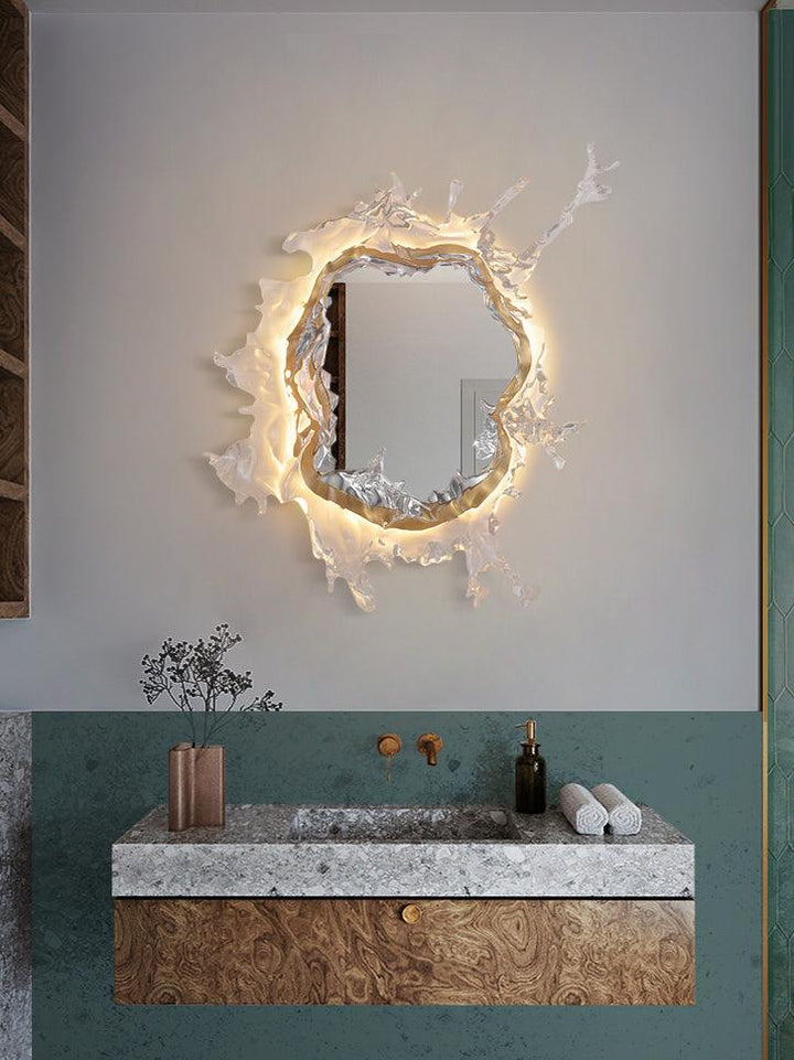 Vattendroppe Spegel Vägglampa