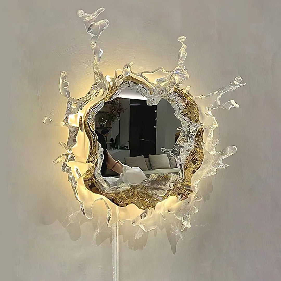 Vattendroppe Spegel Vägglampa