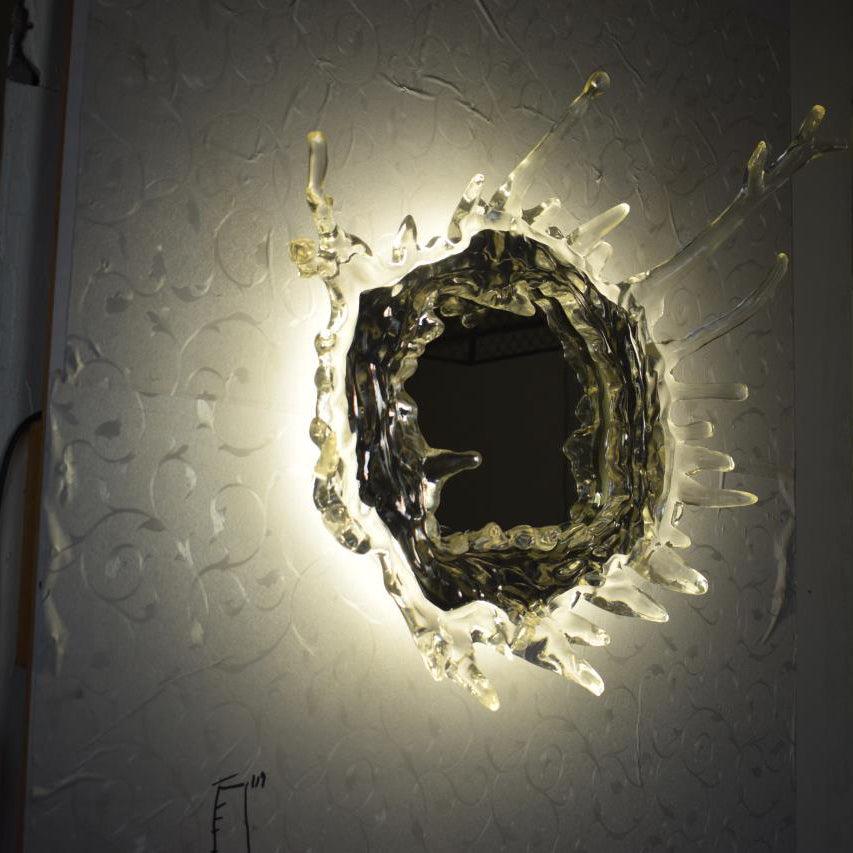 Vattendroppe Spegel Vägglampa