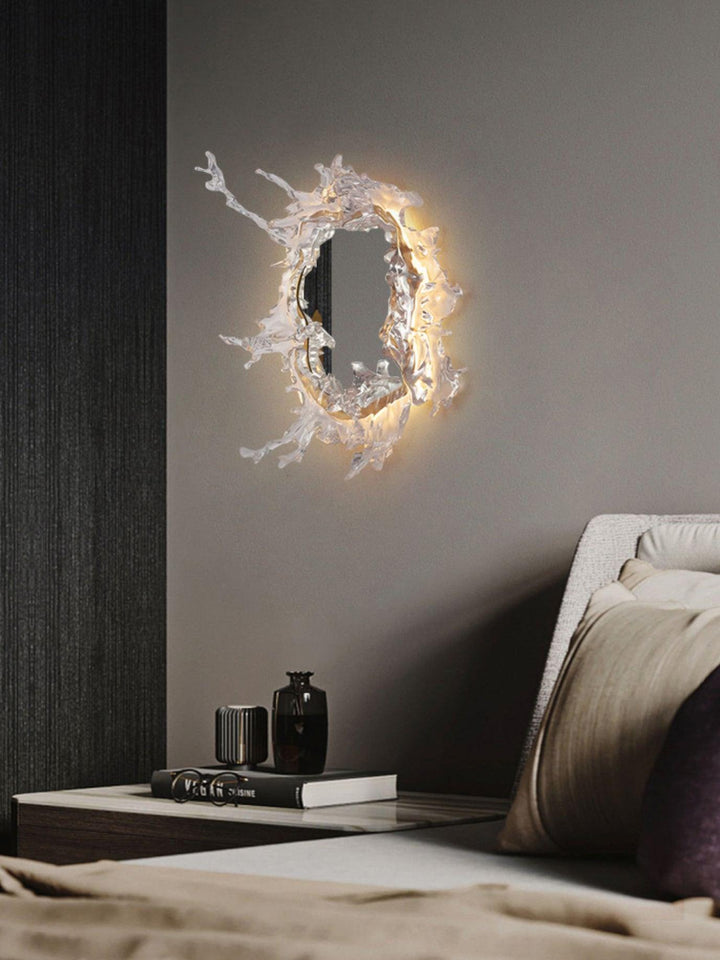 Vattendroppe Spegel Vägglampa