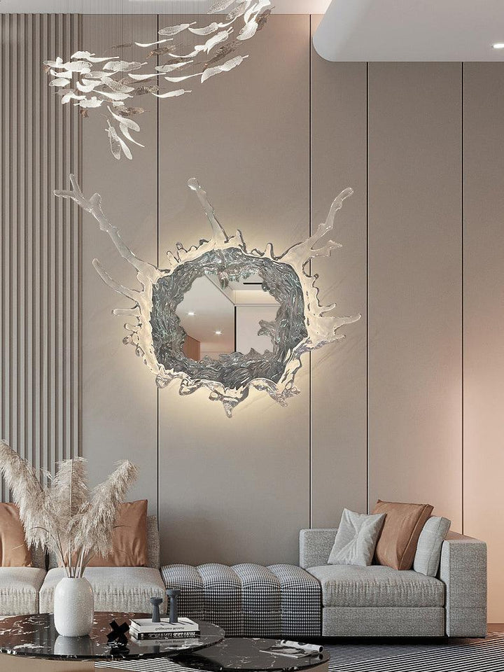 Vattendroppe Spegel Vägglampa