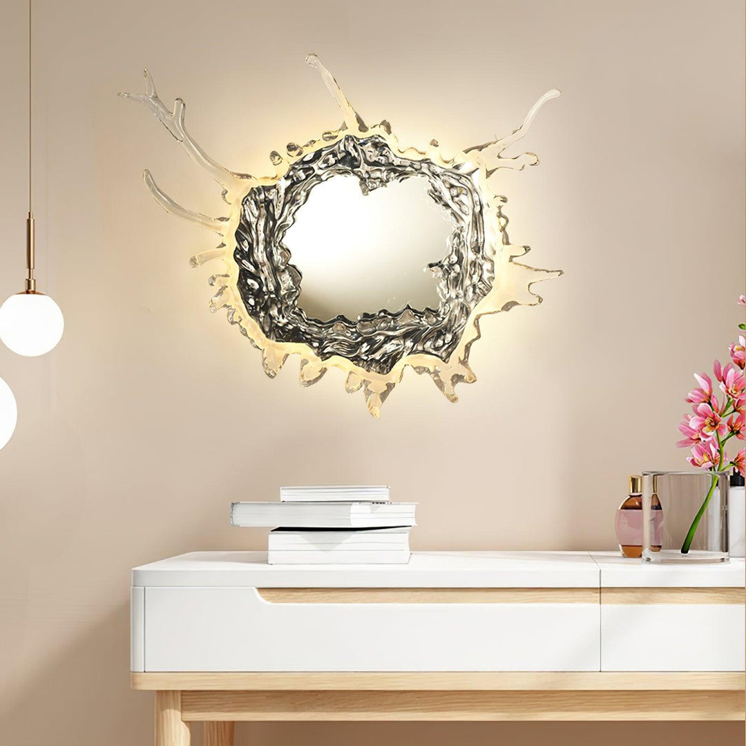 Vattendroppe Spegel Vägglampa