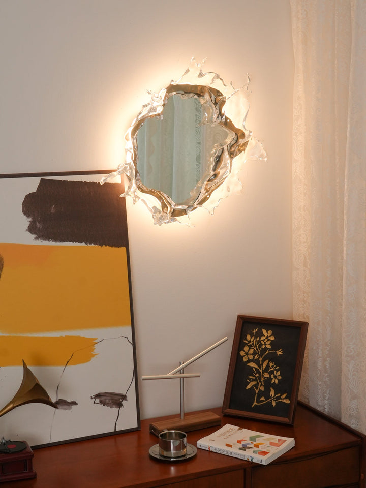 Vattendroppe Spegel Vägglampa