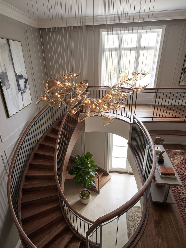 Våg Flytande Blad Kandelaber