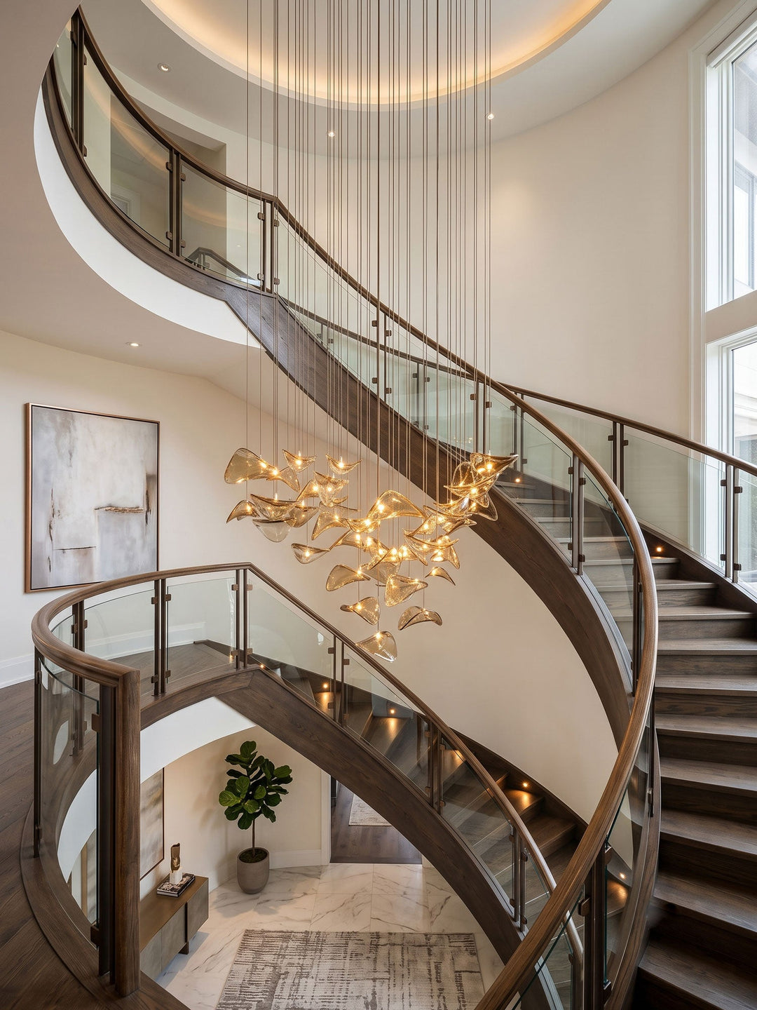 Våg Flytande Blad Kandelaber