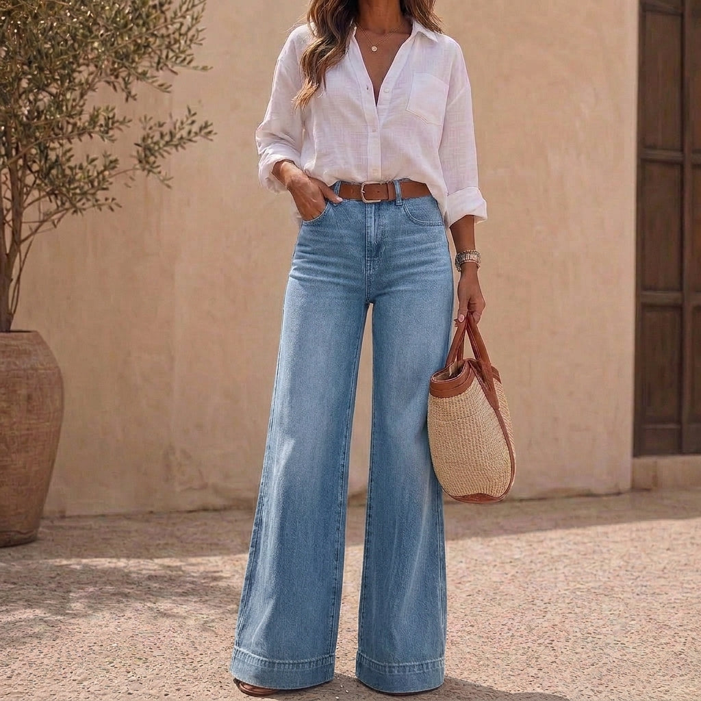 Wearlyn – Jeans med hög midja i vida ben