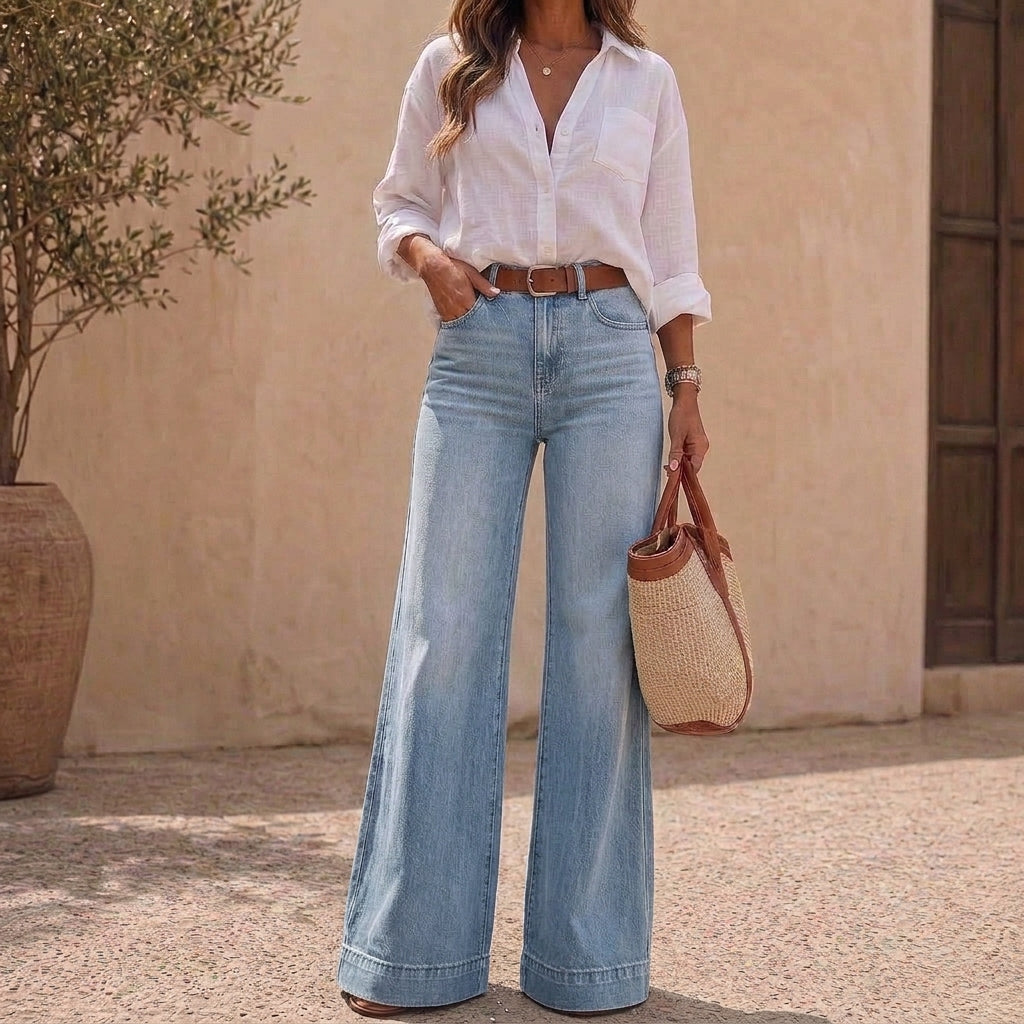 Wearlyn – Jeans med hög midja i vida ben