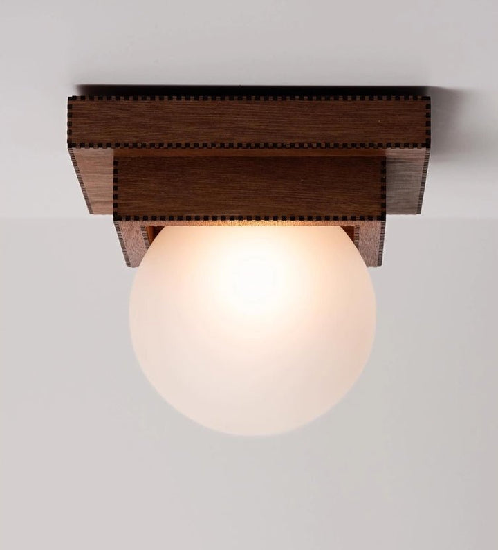 Trä Lager Globe Vägglampa