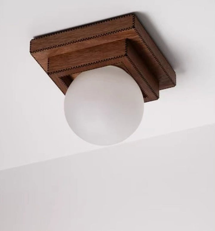 Trä Lager Globe Vägglampa