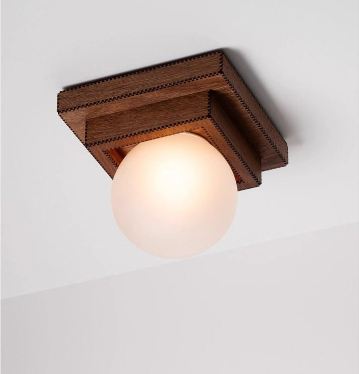 Trä Lager Globe Vägglampa