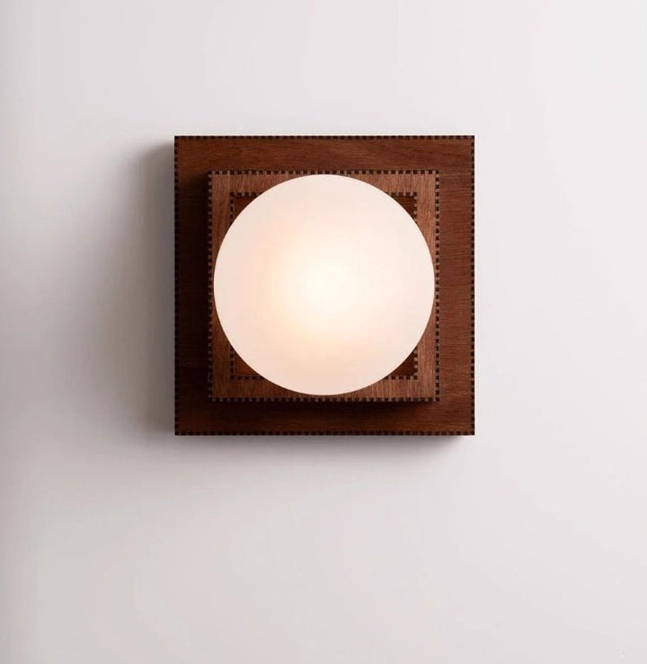 Trä Lager Globe Vägglampa