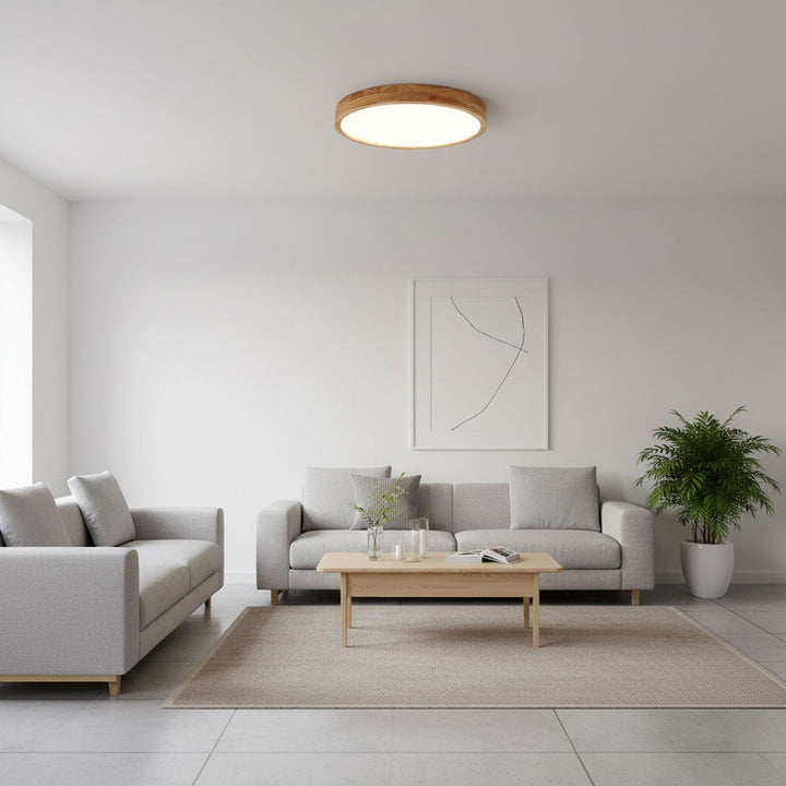 Trä Geometrisk Taklampa