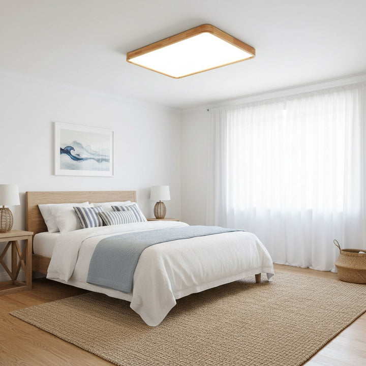 Trä Geometrisk Taklampa