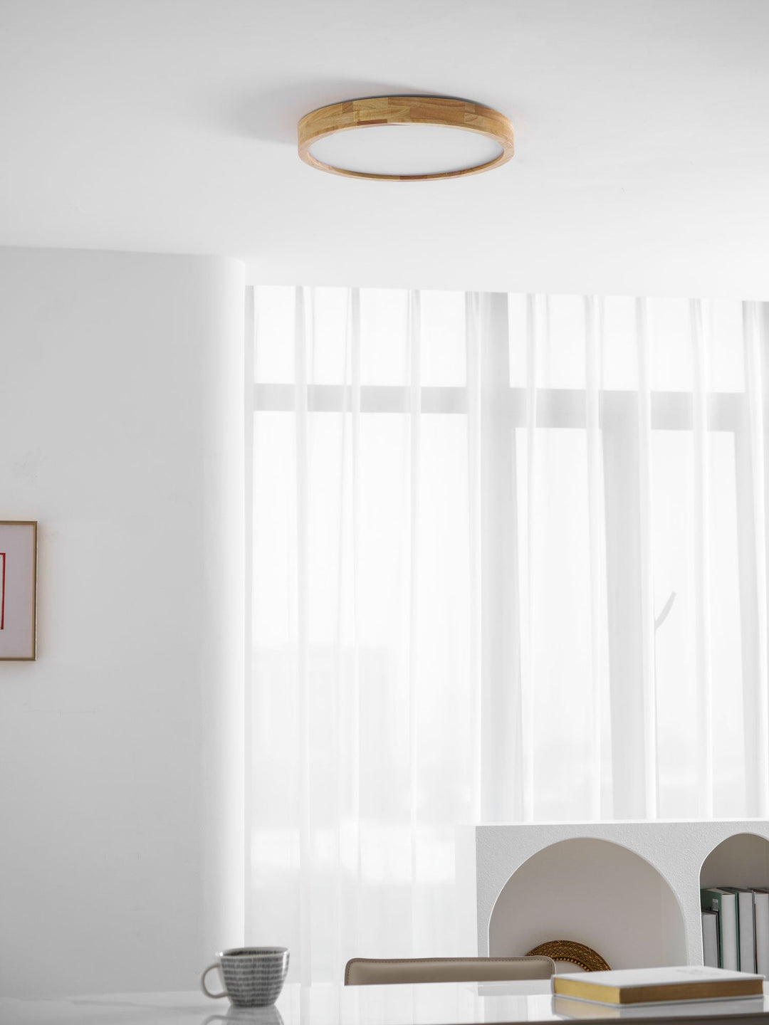Trä Geometrisk Taklampa