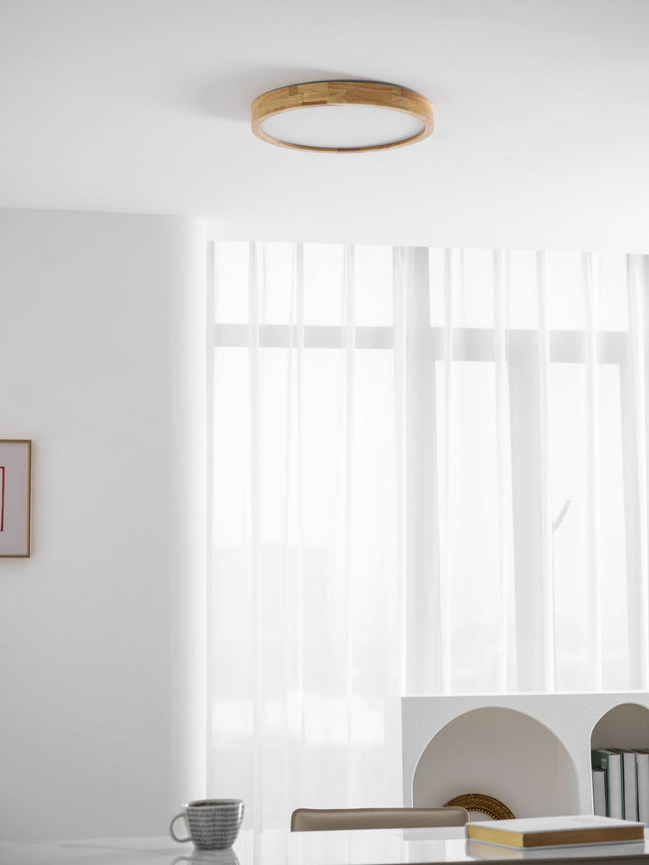 Trä Geometrisk Taklampa