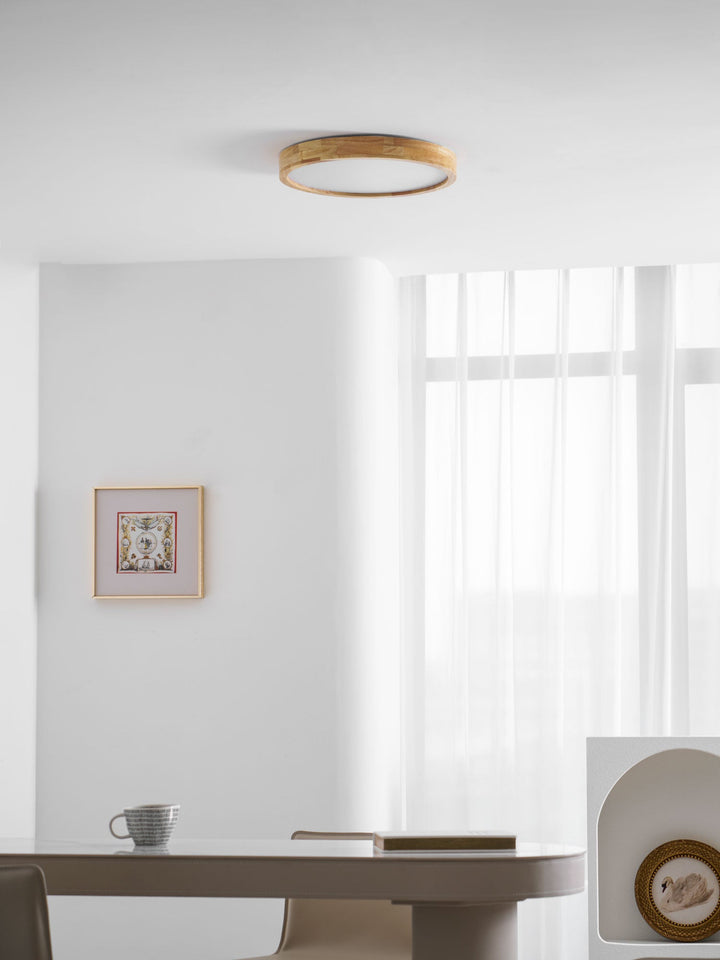 Trä Geometrisk Taklampa