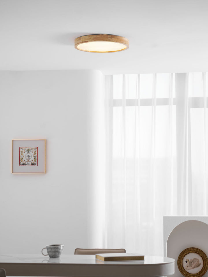 Trä Geometrisk Taklampa