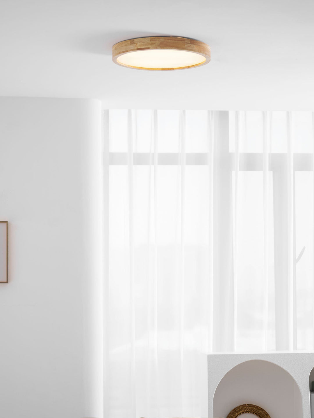 Trä Geometrisk Taklampa