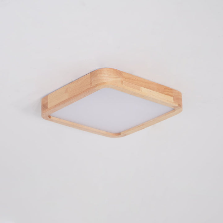 Trä Geometrisk Taklampa