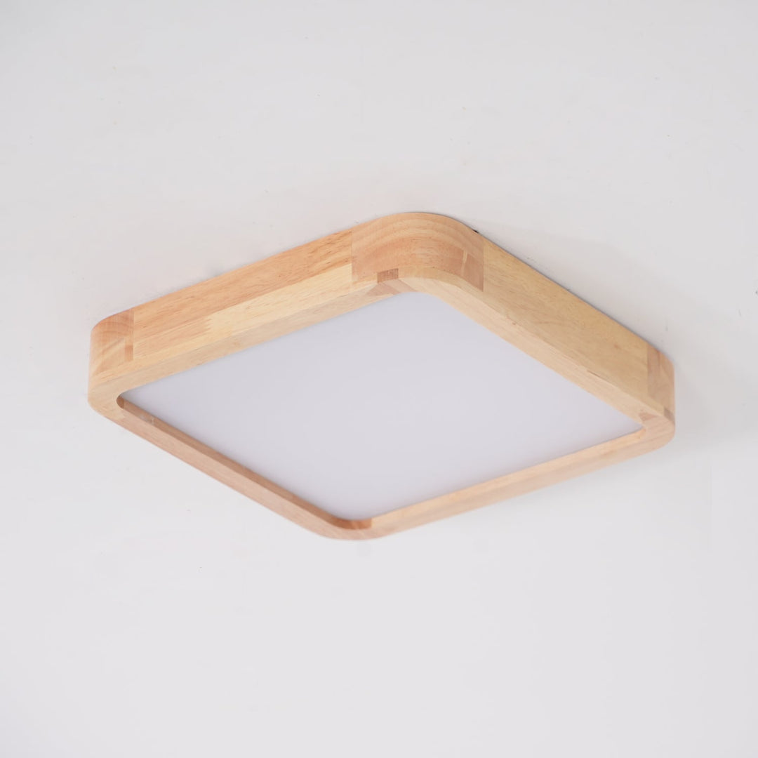 Trä Geometrisk Taklampa
