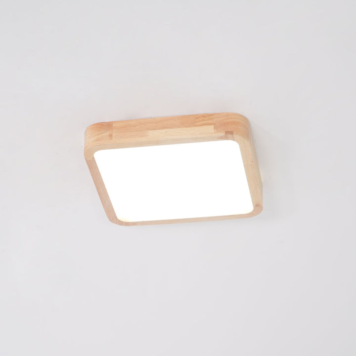 Trä Geometrisk Taklampa